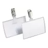 DURABLE CLICK FOLD Namensschild mit Clip, 90x54 mm Einlage, Transparent, 25er-Pack 821619