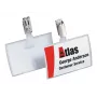 DURABLE CLICK FOLD Namensschild mit Clip, 90x54 mm Einlage, Transparent, 25er-Pack 821619