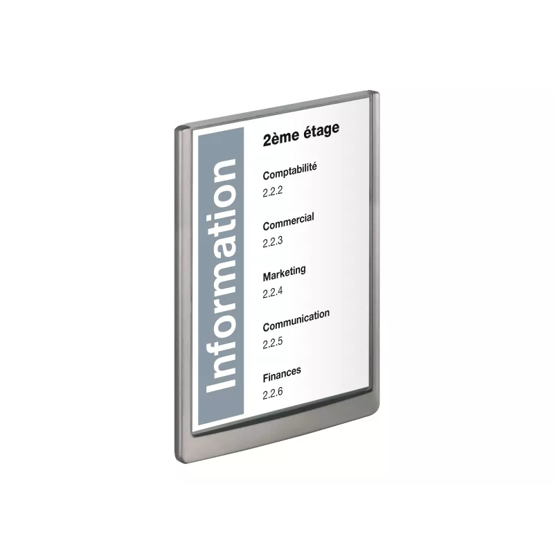 DURABLE CLICK SIGN A4 Hochformat Türschild Silber 486737