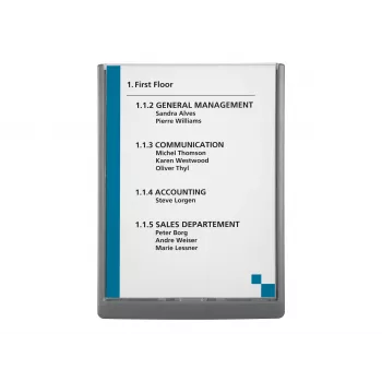 DURABLE CLICK SIGN A4 Hochformat Türschild Silber 486737