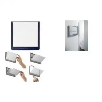 DURABLE CLICK SIGN Türschild 149 x 148,5 mm Silber 486207