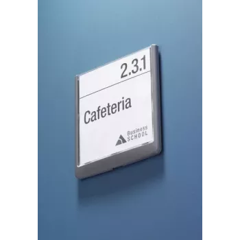 DURABLE CLICK SIGN Türschild 149 x 148,5 mm Silber 486237
