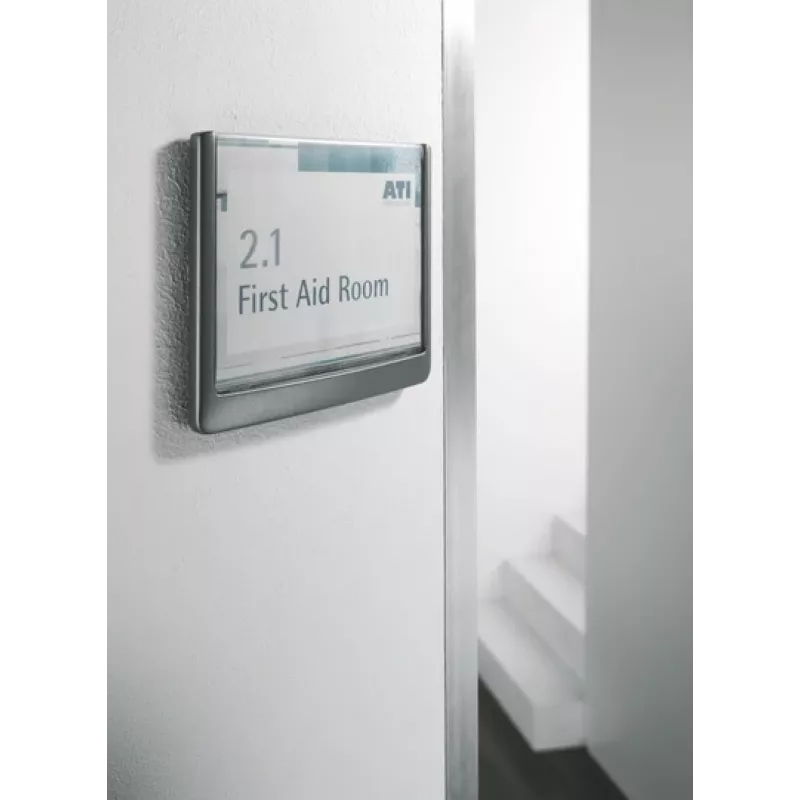 DURABLE CLICK SIGN Türschild 149 x 148,5 mm Silber 486237