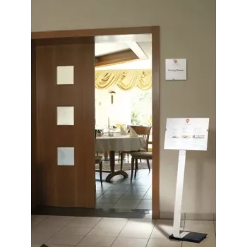 DURABLE CRYSTAL SIGN Türschild 148x148 mm, klares Acryl, Schraubmontage, 1er-Set 482219