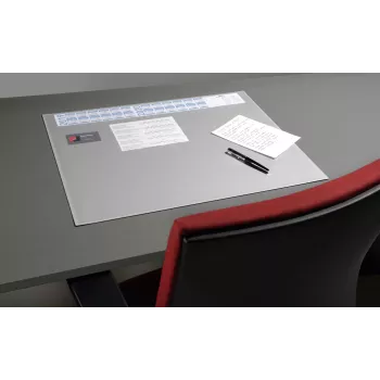 DURABLE Schreibtischunterlage mit integriertem Kalender, transparente Vollabdeckung, 65x52 cm, Dunkelblau