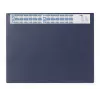 DURABLE Schreibtischunterlage mit integriertem Kalender, transparente Vollabdeckung, 65x52 cm, Dunkelblau