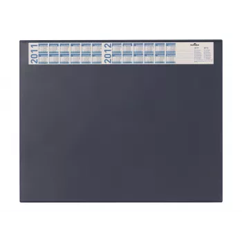 DURABLE Schreibtischunterlage mit integriertem Kalender, transparente Vollabdeckung, 65x52 cm, Dunkelblau