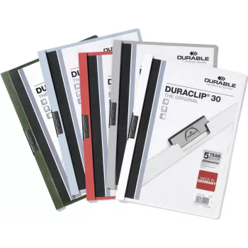 DURABLE DURACLIP 30 A4 Klemmhefter Transparent (25er Pack) 220000