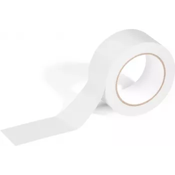 DURABLE DURALINE BASIC Markierungsband 50 mm x 30 m, Weiß, Selbstklebendes PVC, Reiß- und Abriebfest 104402