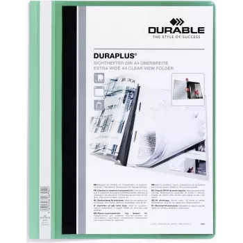 DURABLE DURAPLUS A4+ Präsentationsmappe, Transparent, 25er-Pack 257905