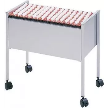 DURABLE ECONOMY 80 Hängeregistraturwagen für A4, schwarzer Stahl, 4 Lenkrollen, 2 mit Bremsen 309523