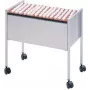 DURABLE ECONOMY 80 Hängeregistraturwagen für A4, schwarzer Stahl, 4 Lenkrollen, 2 mit Bremsen 309523