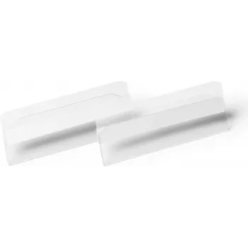 DURABLE HARD COVER Selbstklebende Etikettentasche 100 x 38 mm, Transparent, 10/ Pack 118019