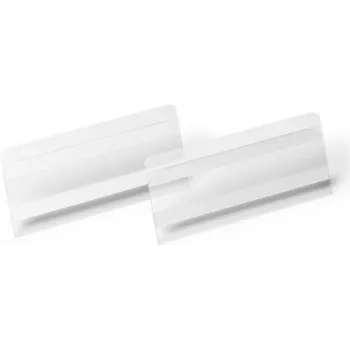 DURABLE HARD COVER Selbstklebende Etikettentasche 150 x 67 mm, Transparent, 50/VE 118119