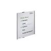 DURABLE INFO SIGN A3 Hochformat Silber Aluminium Informationstafel, blendfreies Acryl, Schraubmontage, 297 x 420 mm Einleger 480823