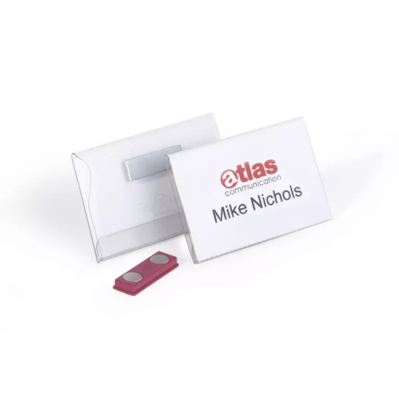 DURABLE Magnetisches Namensschild 90 x 54 mm, Klar, 25 pro Packung 811719