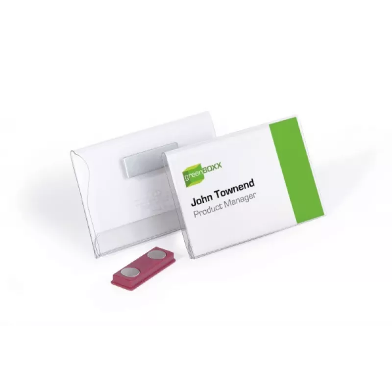 DURABLE Magnetisches Namensschild 90 x 54 mm, Klar, 25 pro Packung 811719