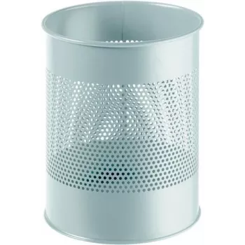 DURABLE Metall-Abfalleimer 15L rund perforiert schwarz 331010