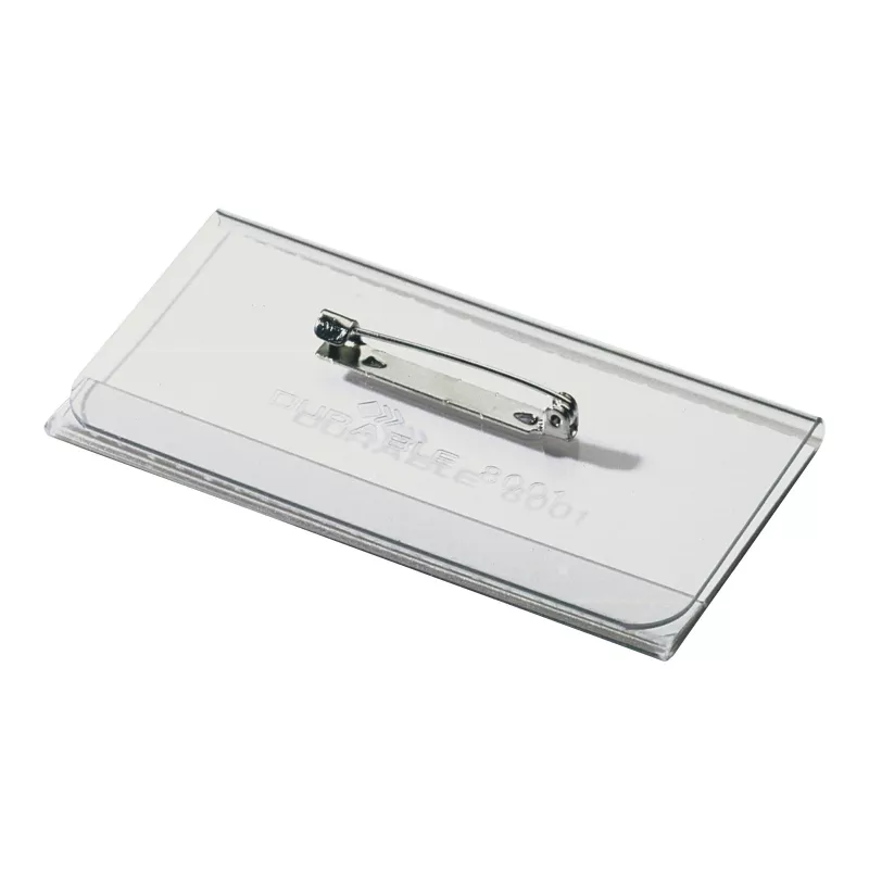 DURABLE Namensschild 40x75 mm mit Nadelbefestigung, 100 Stück 800119