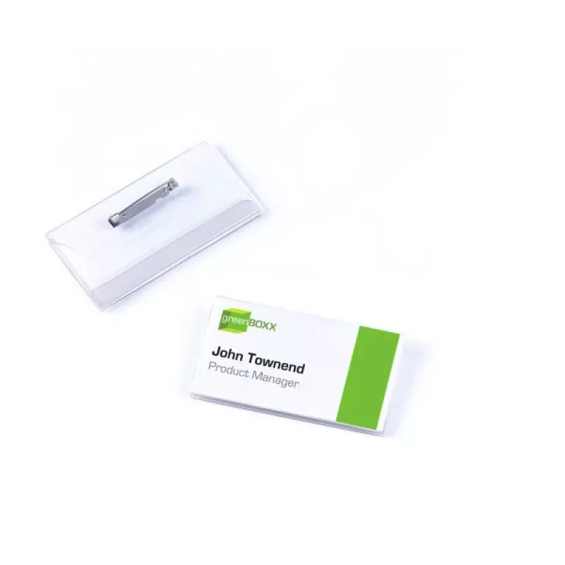 DURABLE Namensschild 40x75 mm mit Nadelbefestigung, 100 Stück 800119