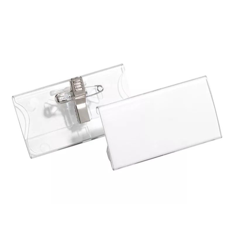 DURABLE Namensschildhalter 40x75 mm mit Kombi-Clip, Acryl, Transparent, 25/VE (812119)