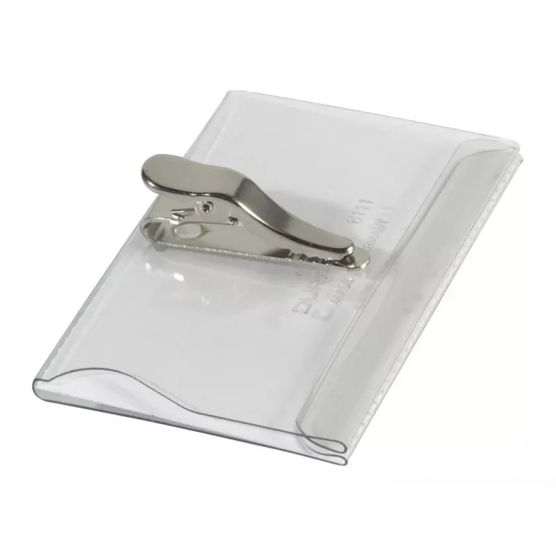 DURABLE Namensschildhalter 54x90 mm mit Krokodilklemme, 25er-Pack, Transparent 811119