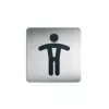 DURABLE PICTO Herren-WC-Schild 150x150 mm Silber Selbstklebend 495423