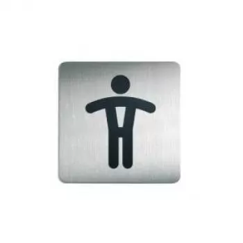 DURABLE PICTO Herren-WC-Schild 150x150 mm Silber Selbstklebend 495423