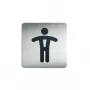 DURABLE PICTO Herren-WC-Schild 150x150 mm Silber Selbstklebend 495423