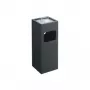 DURABLE Rechteckiger Stahl-Abfalleimer mit integriertem Aschenbecher, 17 Liter, Schwarz 333158