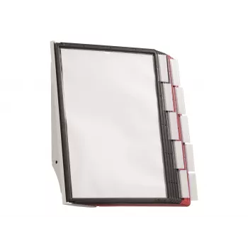 DURABLE SHERPA® WALL 10 Wand-Displaytafelsystem, A4, 10 Tafeln, Grau 563100