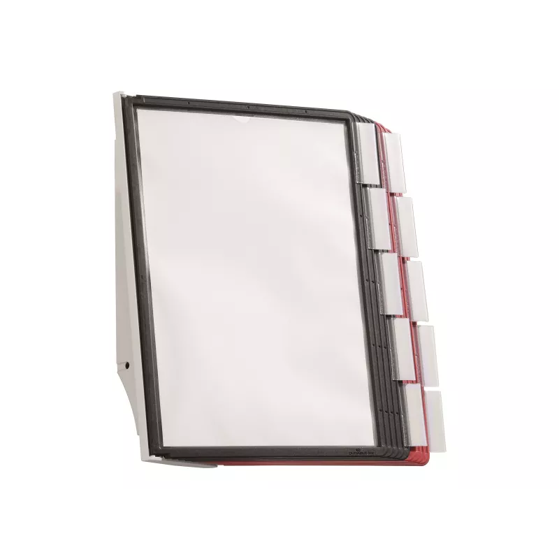 DURABLE SHERPA® WALL 10 Wand-Displaytafelsystem, A4, 10 Tafeln, Grau 563100
