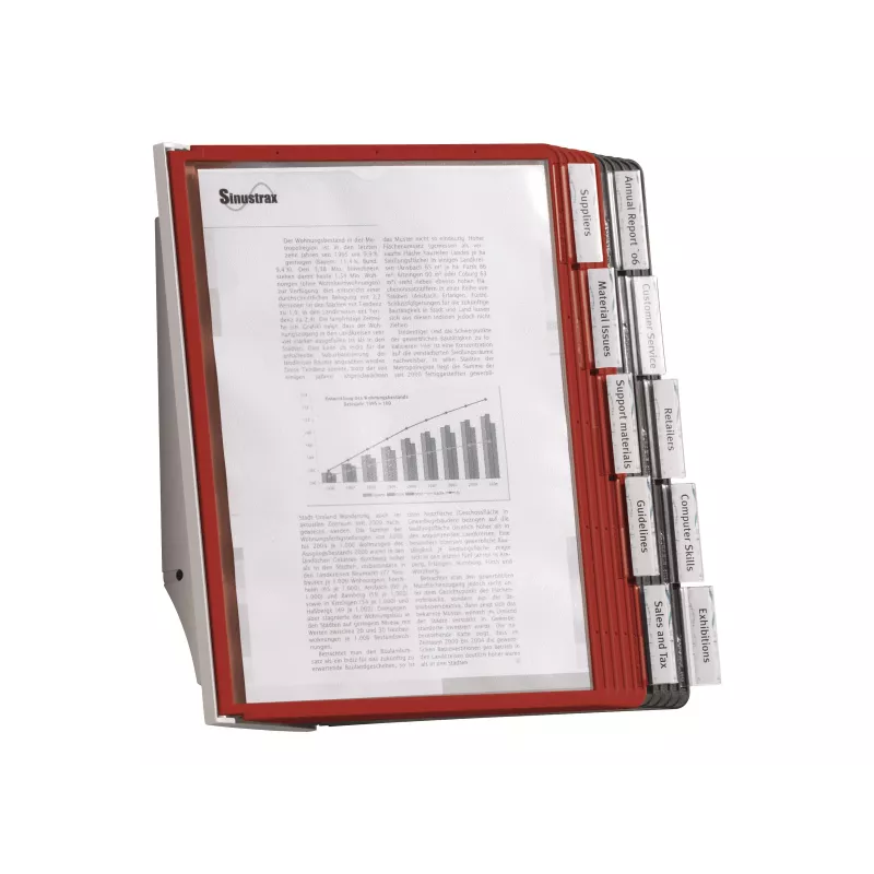 DURABLE SHERPA® WALL 10 Wand-Displaytafelsystem, A4, 10 Tafeln, Grau 563100
