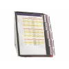 DURABLE SHERPA® WALL 10 Wand-Displaytafelsystem, A4, 10 Tafeln, Grau 563100