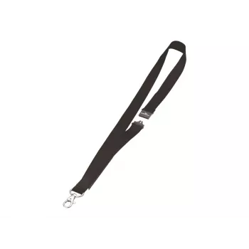 DURABLE Textil-Lanyard 20 mit Karabinerhaken, Schwarz, 10er-Pack (813701)