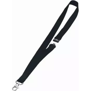 DURABLE Textil-Lanyard 20 mit Karabinerhaken, Schwarz, 10er-Pack (813701)