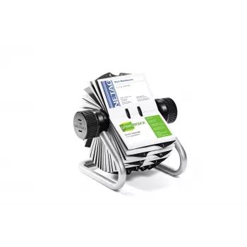 DURABLE VISIFIX® Dreh-Karteikartenbox, 500 Karten Fassungsvermögen, A-Z Register, Schwarz 248123