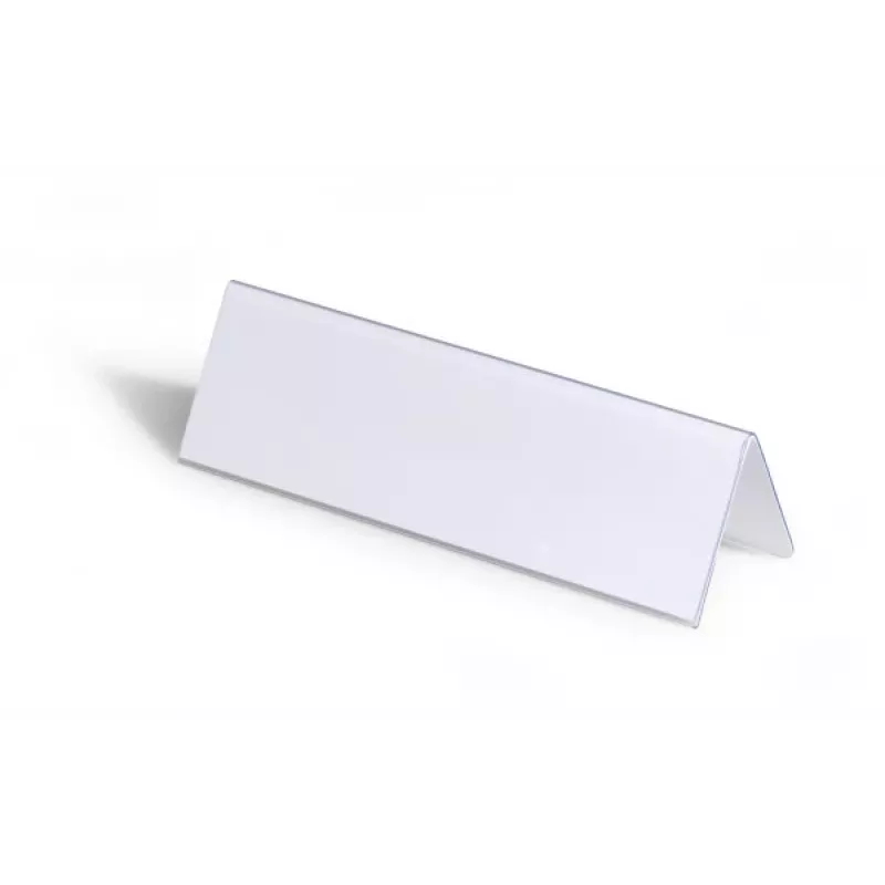 DURABLE VISIFIX® Tischnamensschild Tischaufsteller 61/122x210 mm, Transparent PVC, 25er-Pack (805219)