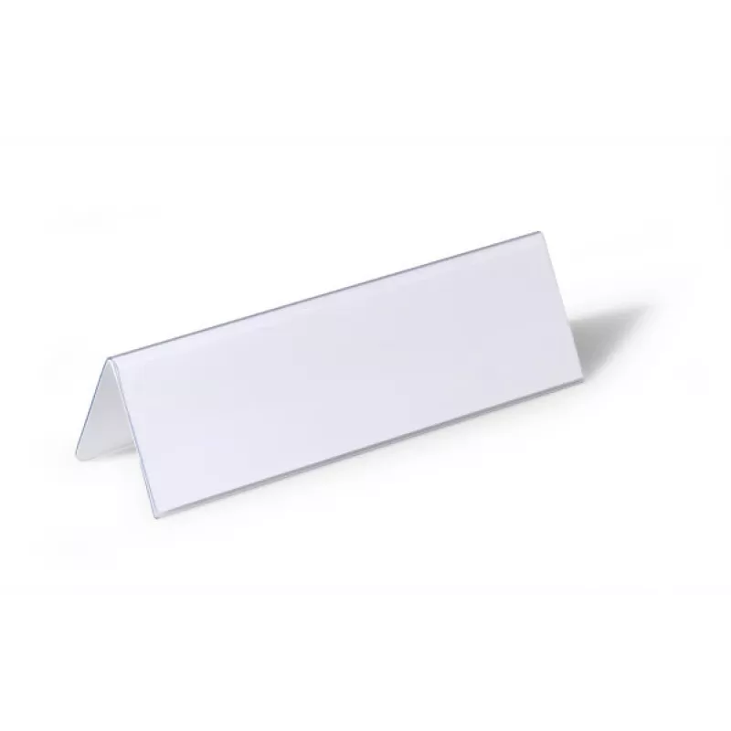 DURABLE VISIFIX® Tischnamensschild Tischaufsteller 61/122x210 mm, Transparent PVC, 25er-Pack (805219)