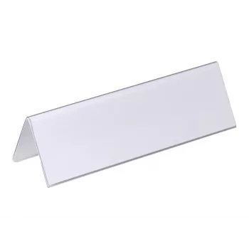 DURABLE VISIFIX® Tischnamensschild Tischaufsteller 61/122x210 mm, Transparent PVC, 25er-Pack (805219)