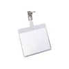DURABLE VISITOR Namensschildhalter 90 x 60 mm mit Drehclip, Transparent, 25 Stück (800319)