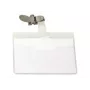 DURABLE VISITOR Namensschildhalter 90 x 60 mm mit Drehclip, Transparent, 25 Stück (800319)