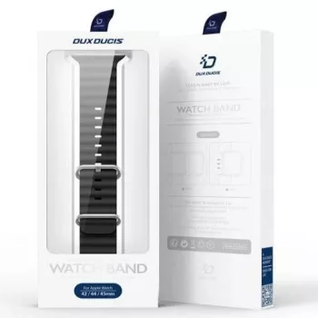 Dux Ducis Apple Silikon-Armband für Apple Watch 42/44/45/46/49mm Schwarz