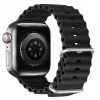 Dux Ducis Apple Silikon-Armband für Apple Watch 42/44/45/46/49mm Schwarz