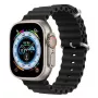 Dux Ducis Apple Silikon-Armband für Apple Watch 42/44/45/46/49mm Schwarz