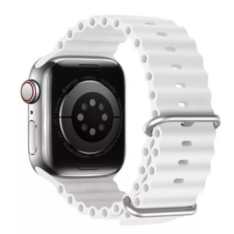 Dux Ducis Apple Silikon Armband für Apple Watch 42/44/45/46/49MM Weiß