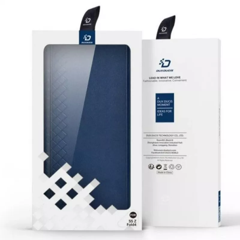 Dux Ducis Bril Series Flip Wallet Case für Samsung Galaxy Z Fold4, Dunkelblau