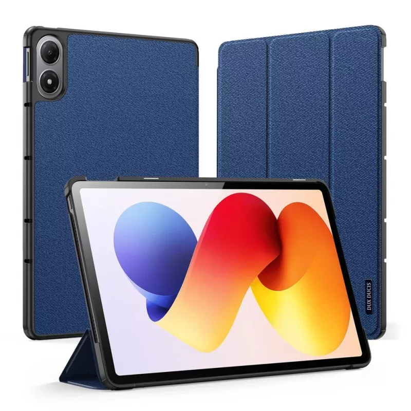 Dux Ducis Domo Series Tri-fold Stand PU Leather Tablet Cover für Xiaomi Redmi Pad 2 Pro, Blau