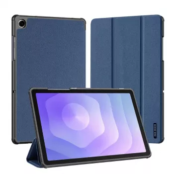 Dux Ducis Galaxy Tab A9 Plus / Tab A11 Plus Domo Series Tri-fold Stand PU Leather Tablet Cover Blau