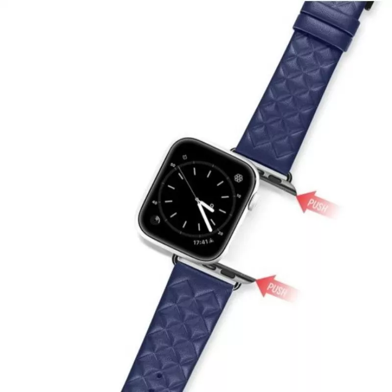 Dux Ducis Echtes Leder Armband für Apple Watch 38/40/41mm - Blau